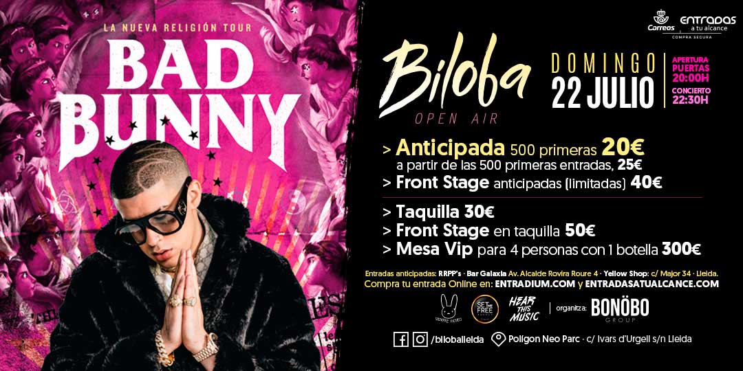 Comprar Entradas Bad Bunny En Lleida En Entradas A Tu Alcance